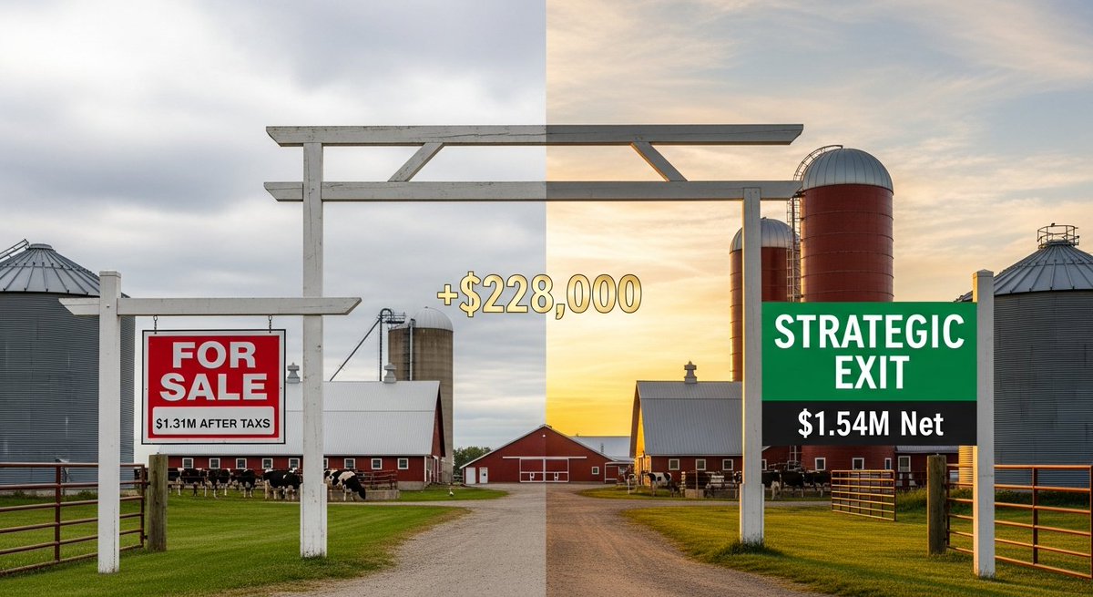 TheBullvine's tweet image. 💰 Dairy farmers just discovered a legal way to keep $228,000 the IRS normally takes.
259 did it last year. Bankruptcies up 55%. But here&apos;s the twist—they&apos;re not broke.
Full investigation: bit.ly/4nBdaRM 

#DairyFarming #TaxStrategy #FarmTransition #DairyNews