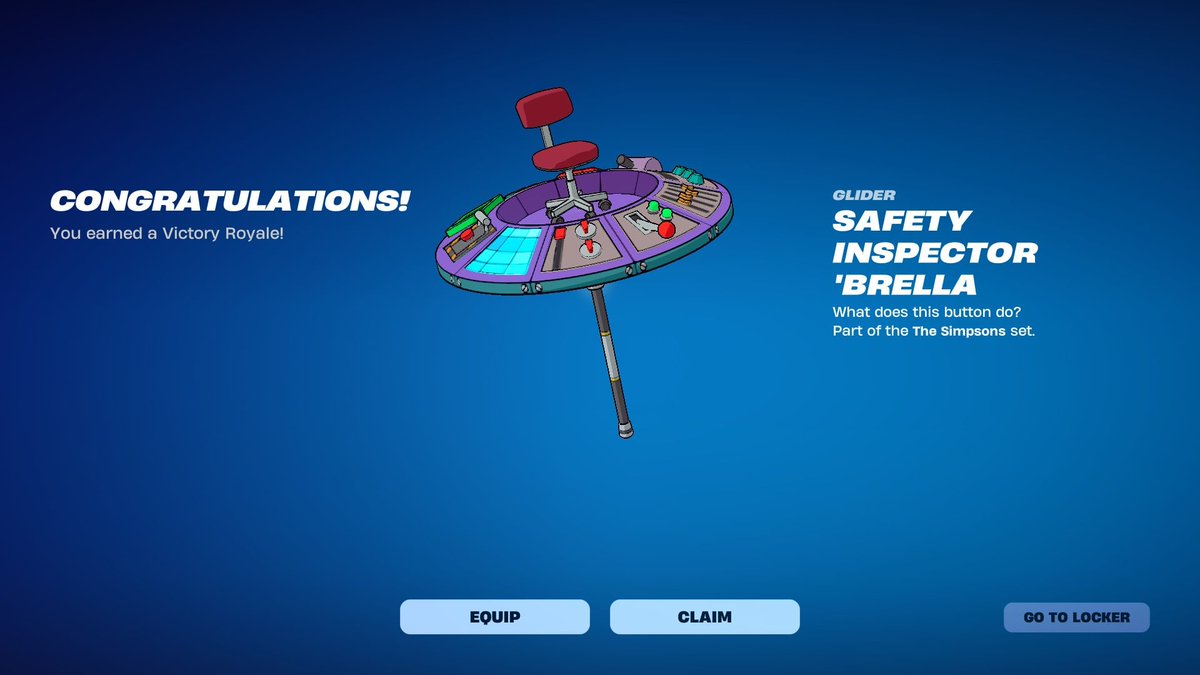 Got the umbrella yet? #Fartnite #Fortnite #Simpsons