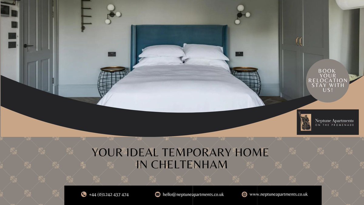 #Relocating to #Cheltenham? 

Make it seamless with #NeptuneApartments!
✨Stylish, fully furnished #servicedapartments
✨Fast Wi-Fi &amp; smart TVs
✨Weekly cleaning &amp; laundry

Perfect for stays from 1 week to several months!

🌐 neptuneapartments.co.uk/relocation-sta…

#TemporaryHome #LuxuryStay