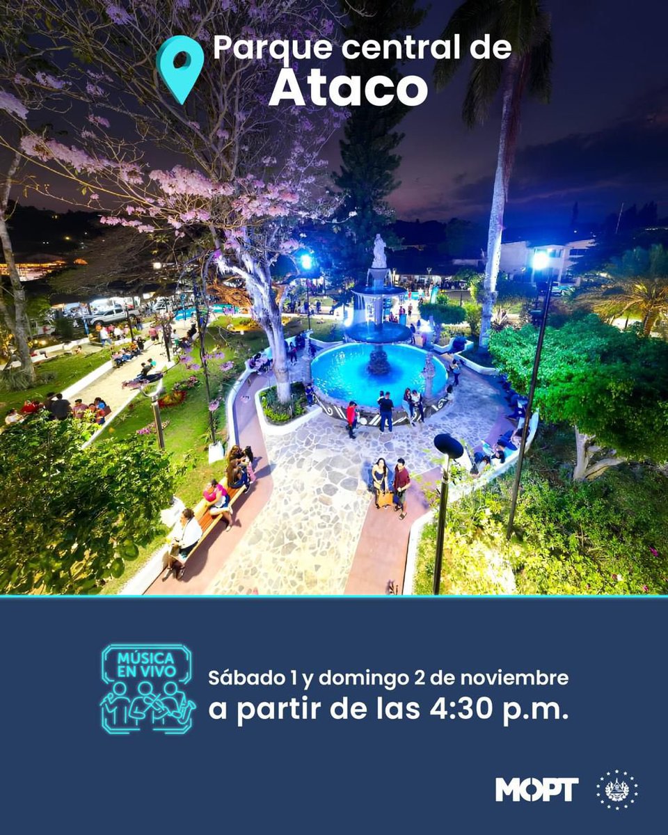 ObrasPublicasSV's tweet image. 📍Parque Central Atacó.