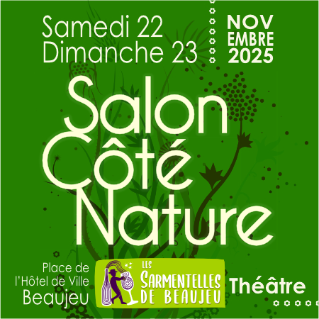 Sarmentellesnat's tweet photo. 🌿 Le Salon Côté Nature 2025 revient aux Sarmentelles de Beaujeu 🌸
Massages, sophrologie, artisanat, terroir &amp; bien-être au cœur du Beaujolais 💚
📍 Tous les exposants ➡️ https://t.co/pgh1C9Yok2
#CoteNature2025 #BienEtre #Beaujolais #Sarmentelles #NatureEtDetente https://t.co/CV7DPWhVjI