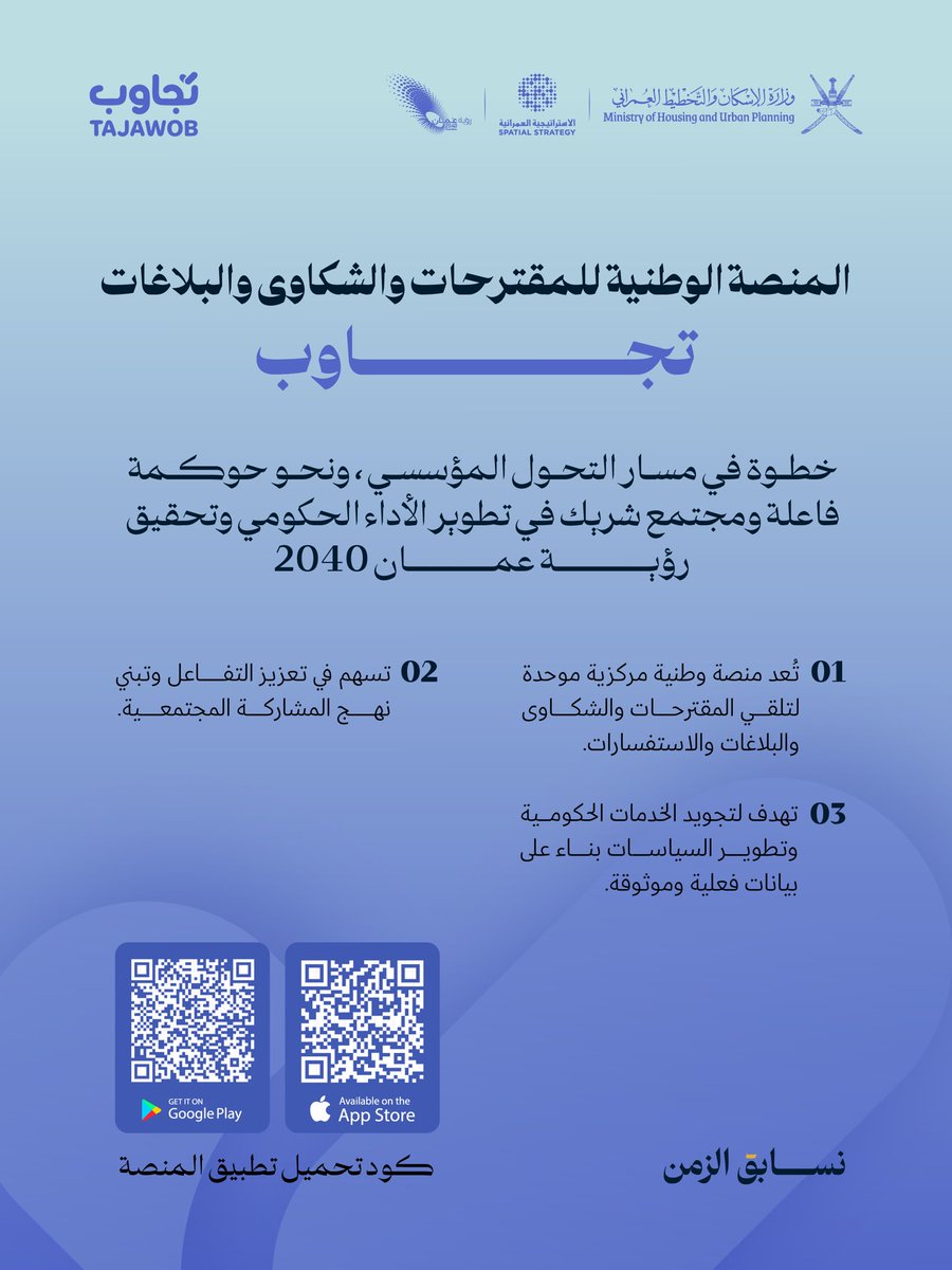 وزارة الإسكان والتخطيط العمراني - عُمان tweet media