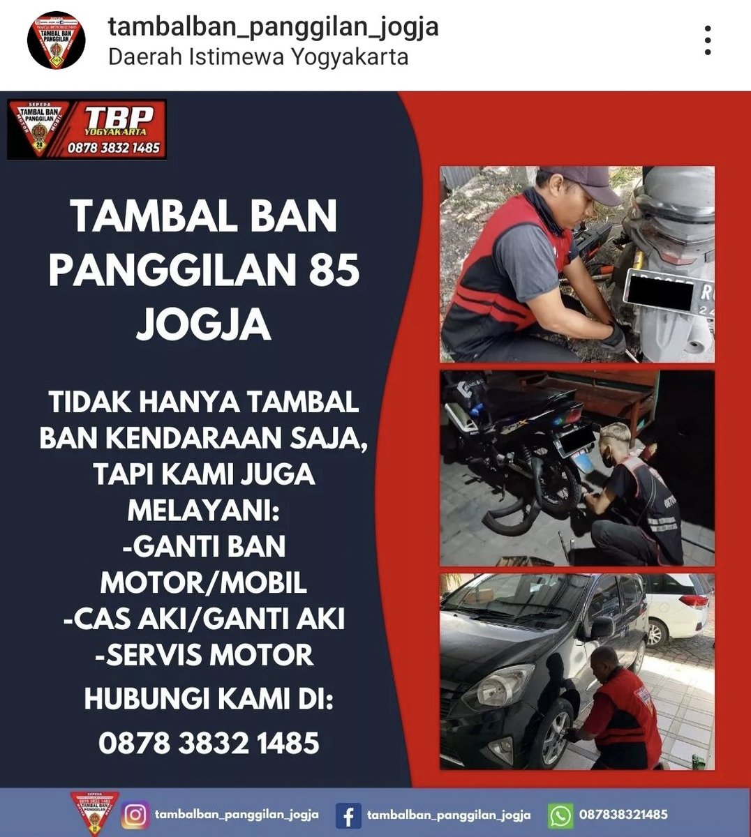 Nomer darurat tambal ban