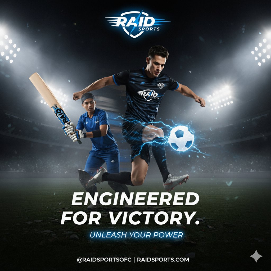 RAIDSPORTSofc's tweet image. Victory isn&apos;t just a goal, it&apos;s a blueprint. 🏆
​Every shot, every sprint, every tackle... With RAID SPORTS, you aren&apos;t just playing; you&apos;re Engineered for Victory.
​Your gear is your weapon. Own the field.
#EngineeredForVictory #RAIDSPORTS @Cristiano
@IndianFootball