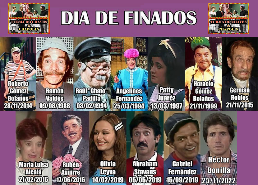 ChavesEChapolin's tweet photo. Hoje é dia de relembrar os gênios da comédia e interpretação que já nos deixaram. 😢
Podem ter partido fisicamente, mas suas obras estão para a eternidade. 🌟♾
#finados #humor #comedia #saudades #robertogomesbolanos #ramonvaldes #rubenaguirre #angelinesfernandez #chaves https://t.co/wErOt1p2Wg
