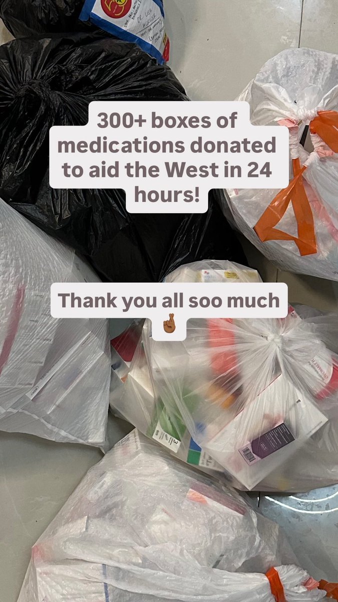 Over 300 boxes of antihypertensives, antidiabetics, allergy medications and painkillers donations in a single day. Can’t thank everyone enough!