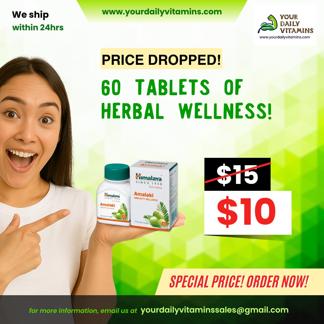 _dailyvitamins's tweet photo. HERBAL WELLNESS MADE AFFORDABLE — AMALAKI TABLETS ORDER NOW!

• 💚 Boosts immunity naturally
• 🧘‍♂️ Supports digestive health
• 🌸 Enhances skin, hair &amp; vitality
• ⚡ 100% natural &amp; safe

    ✨️Visit us now : https://t.co/gNF5lRoU2P 

✉️ yourdailyvitaminssales@gmail.com https://t.co/uCbbpUfoBE