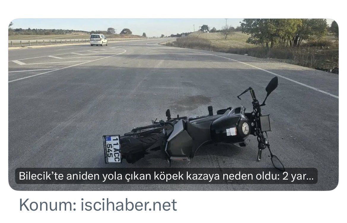 Bugün başıboş köpek kurbanlarından biri motosikletli. İki yaralı var. Kemiği kırılmadık şoför kalmayana kadar devam mı? 

#yoldabaşıboşolmaz