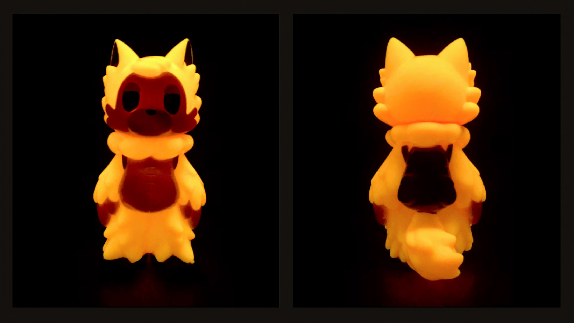 toshibon1206's tweet image. 2024年に開催されていたPOPBOX SHIBUYAでお迎えした「おおかみくん パンプキン」です✨
オレンジのカボチャの色をしたおおかみくん可愛い☺️
蓄光仕様なので、オレンジ色に光ってくれるのがめっちゃ良い🌟

#おおかみくん 
#あらいきりこ