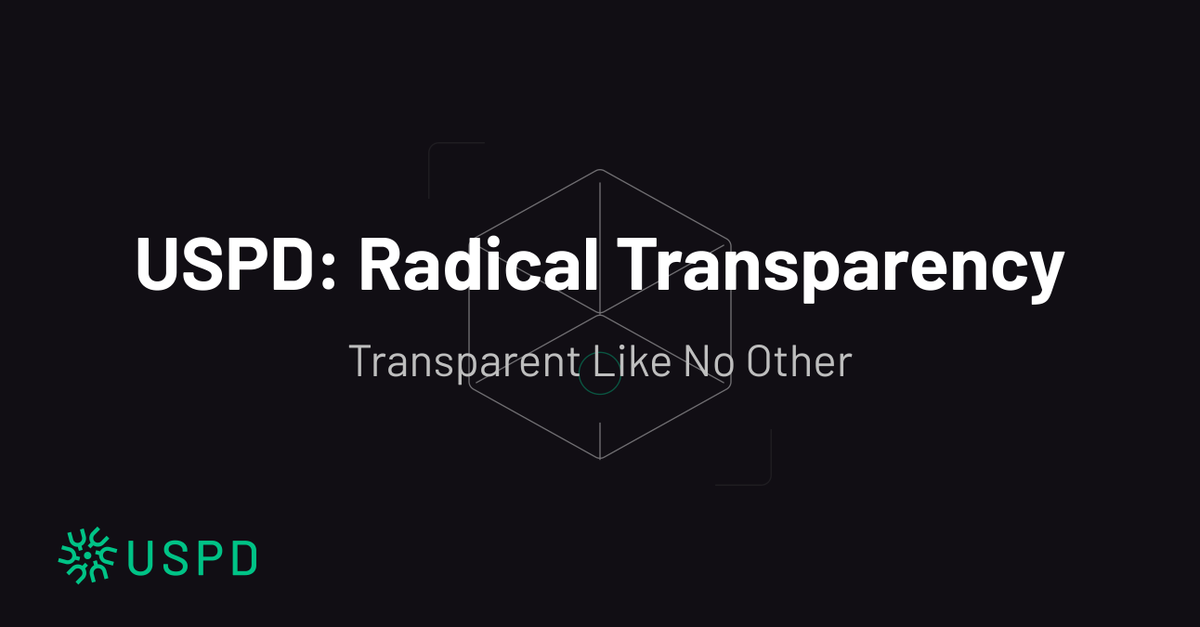UPD_io's tweet image. How is $USPD more transparent than your standard stablecoin? 🤔

Simple: We are transparent by design. Anyone is free to audit the reserves live, anytime.

We replace the PDF audit with cryptographic certainty.

Find out why Don't Trust. Verify is our core promise 👇