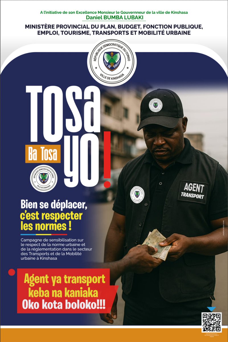 À l’initiative de Son Excellence Monsieur Daniel Bumba Lubaki <a href="/daniel_bumba_01/">Daniel bumba lubaki</a>, Gouverneur de la Ville de Kinshasa,
le Ministère provincial du Plan, du Budget, de la Fonction publique, de l’Emploi, du Tourisme et de la Mobilité urbaine, dirigé par Son Excellence Monsieur