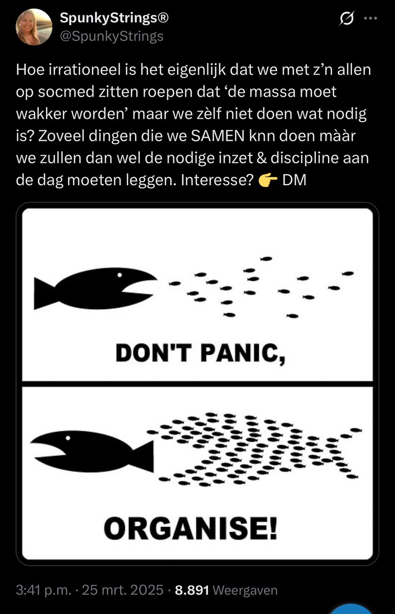 SpunkyStrings's tweet image. De meesten begrijpen de invulling van ‘her-focus’ niet. Het betekent ipv focussen op h controledomein v de ander, focussen op ons EIGEN controledomein en dáár actie nemen. Niet op socmed roepen wat we niet willen maar ons gedrag veranderen in de richting van hetgeen we wél willen