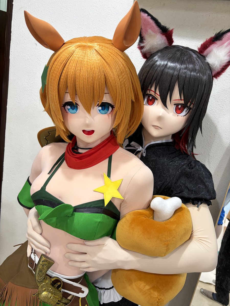 This is 🧀🥕 lucky day. can have a chance to meet with the JP #kigurumi guest <a href="/_K1BO_/">規模</a> 

So happy ~~ 💕💕💕