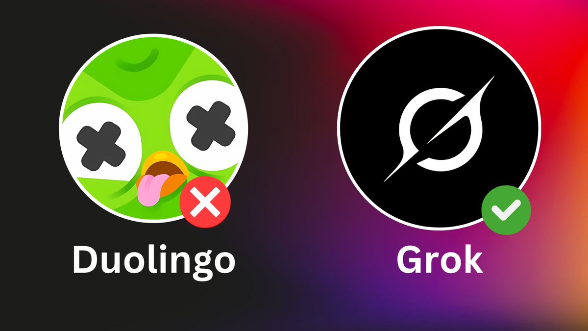 heyrobinai's tweet image. no way this doesn't kill duolingo
while others waste money on apps, smart learners use grok for free -> real conversations, instant feedback, unlimited practice
the green owl is sweating
These 7 prompts will 10x your language skills: