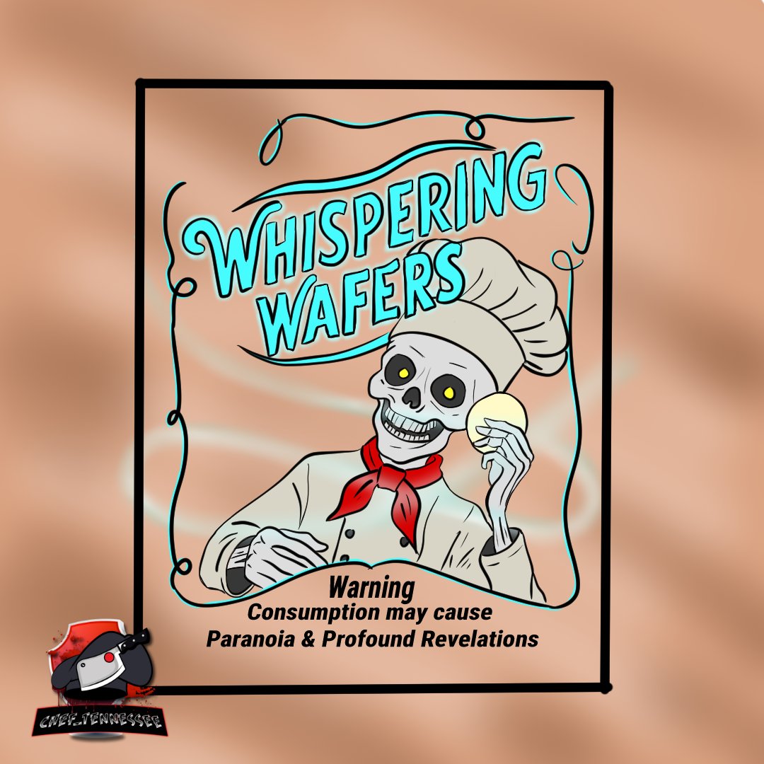 So <a href="/HELLMART_game/">HELLMART</a> is having a fun submission #contest to have fans art added into the game, and being a Chef this is the direction I went.. I love #cookies and #snacks and pretty much all #pasteries..  the whispering part seemed to fit with the #psychological #horror parts.