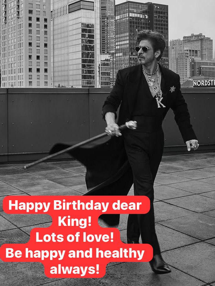 iaminga2040's tweet photo. #KingTitleReveal #King @iamsrk Happy Birthday dear Shah Rukh! You are my Sun and Love of my heart! ❤️🎂🎁💐🥰 https://t.co/2TDWJw34fA