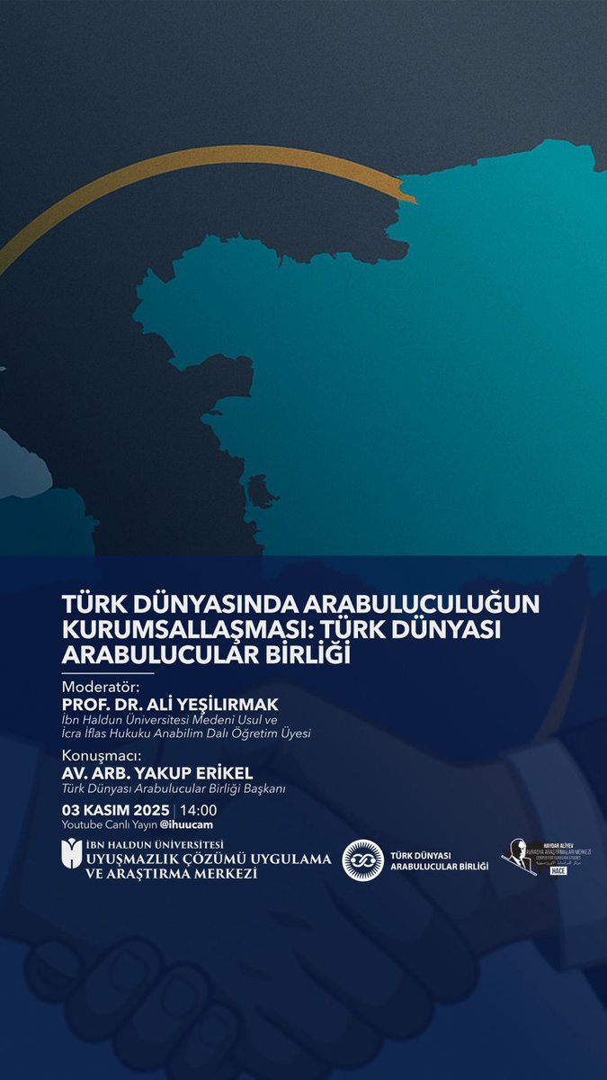 ...
Türk Dünyası'nda Arabulucuğun Kurumsallaşması.
Türk Dünyası Arabulucular Birliği ...