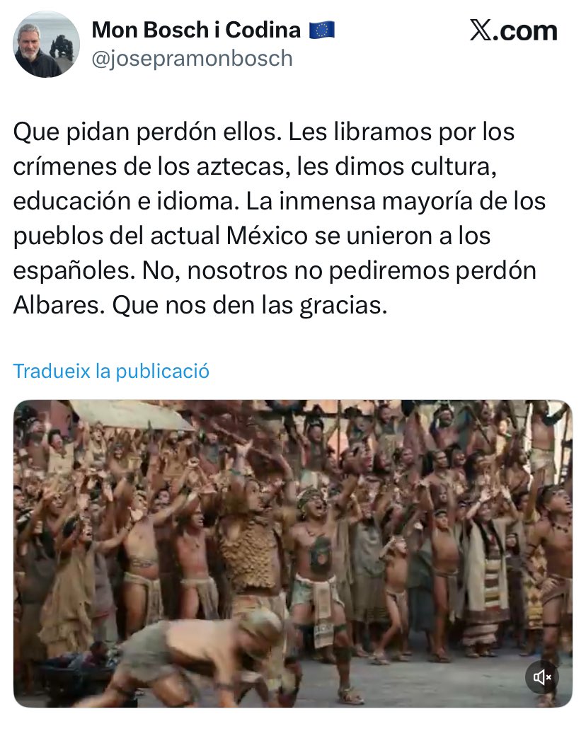 No sé quants cops hauré de repetir que, quan Cortés i els “seus” van arribar a Amèrica, els americans no eren muts. Tenien llengües, cultura, educació. En el cas dels mexiques (nom amb què es reconeixien) faria bé en llegir els huehuehtlathtolli. Els trobarà traduïts a l’espanyol
