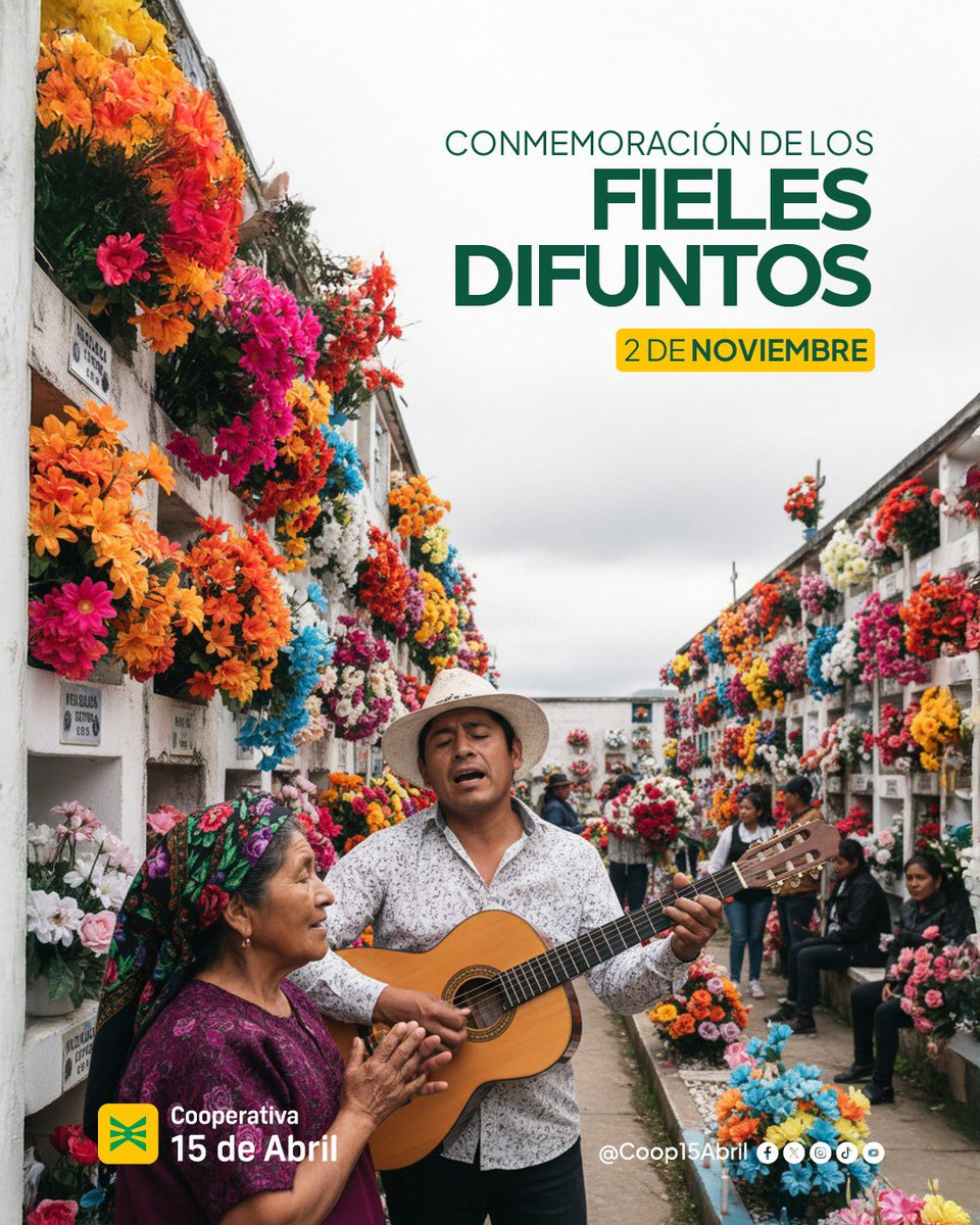 🕊️ Hoy recordamos con amor a quienes viven en nuestra memoria.
Su legado y cariño permanecen siempre presentes en nuestros corazones. 💐

#FielesDifuntos #RecuerdoEterno #TradiciónEcuatoriana #Coop15deAbril