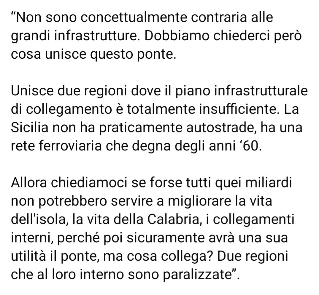 <a href="/FratellidItalia/">Fratelli d'Italia 🇮🇹</a> Le parole della Salis 
(sindaco di Genova) sul progetto del ponte sullo stretto 
Una leader che non ha bisogno di urlare o strabuzzare gli occhi  per veicolare un messaggio