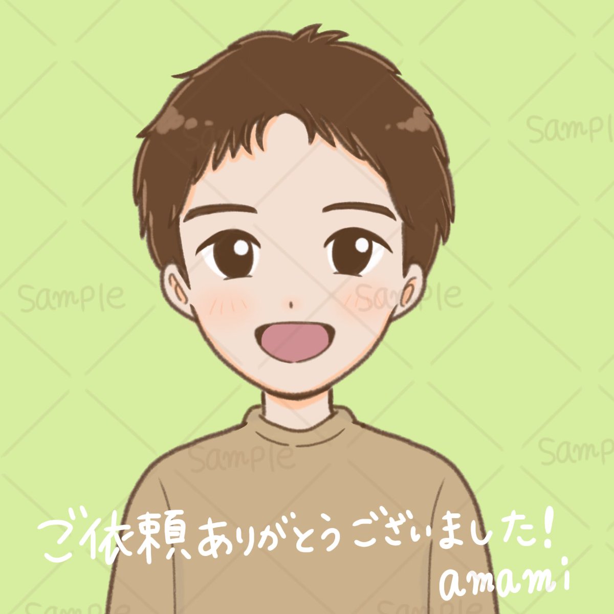amami338's tweet photo. ココナラにて似顔絵アイコンご依頼いただきました🍀
ありがとうございました✨ https://t.co/82k2ILc4bP