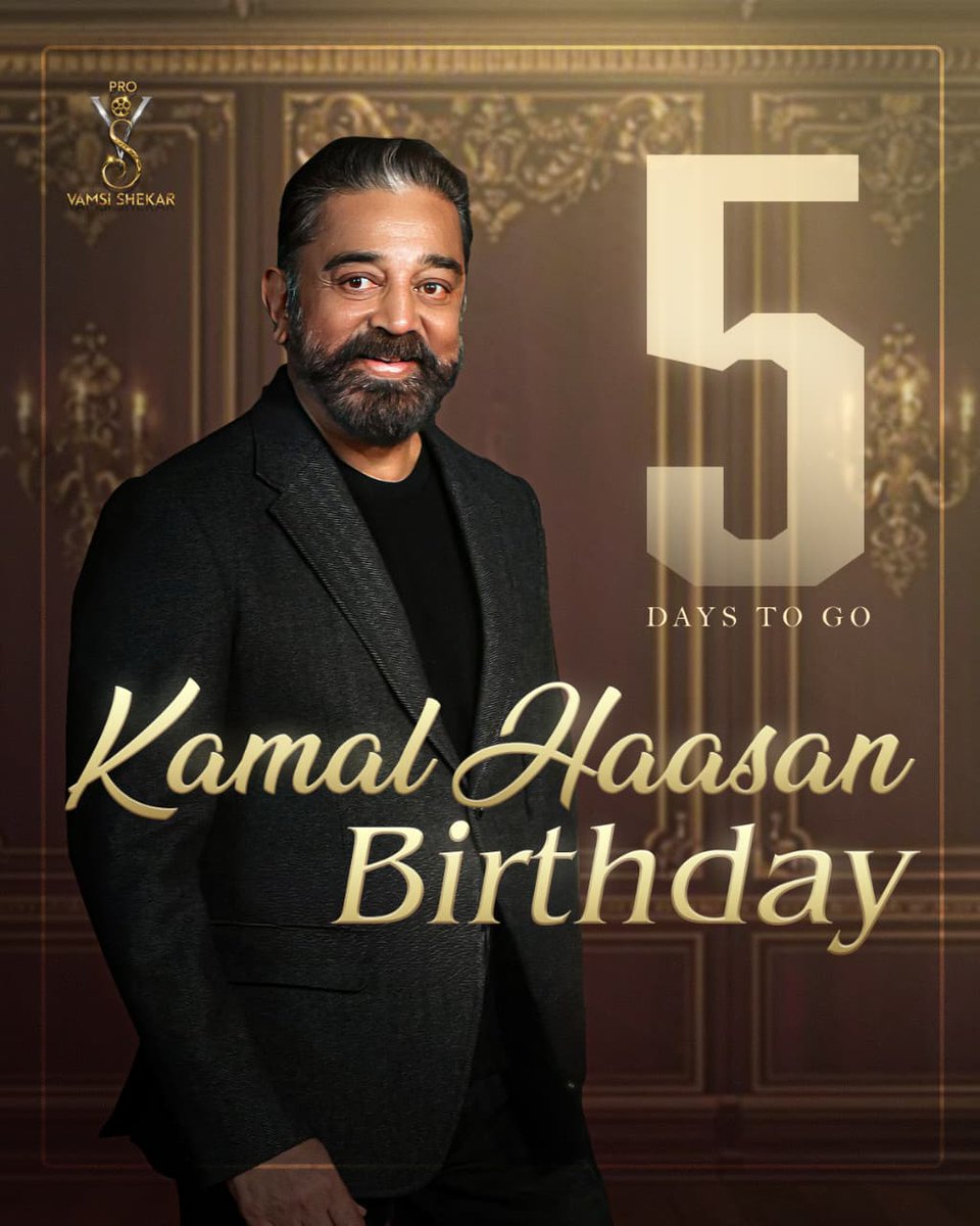 UrsVamsiShekar's tweet image. Just 5 days to go for the legend #KamalHaasan garu&apos;s birthday celebrations 🎉🎊

@ikamalhaasan @RKFI
#KamalHaasanBdayMonth #Nov7
