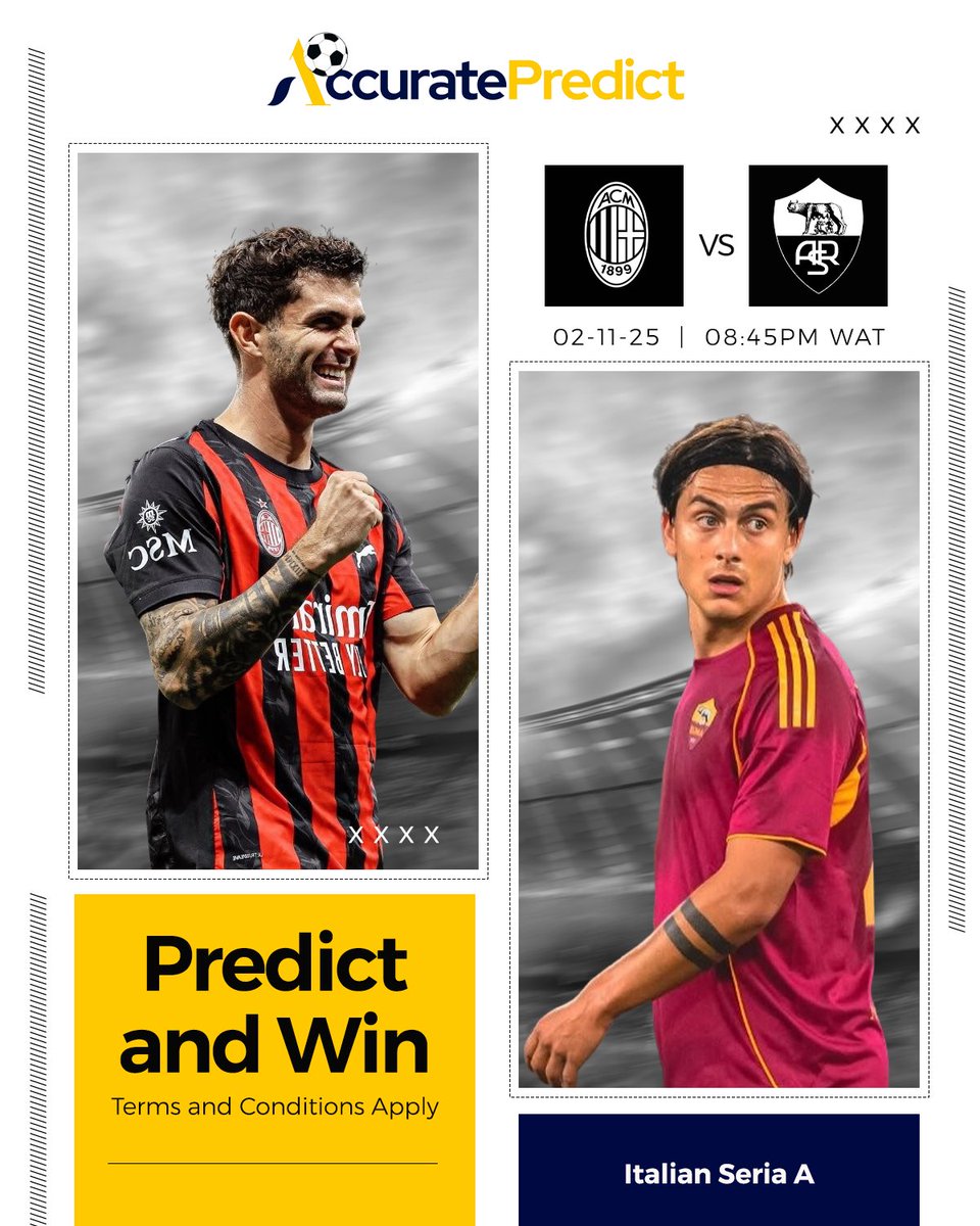 accuratepredicz's tweet image. Predict &amp;amp; Win Giveaway! 
Think you can call the match result?
👉 Predict the correct score in the comments
👉 Follow us (add the handles here)
👉 Tag 2 friends who love football

Correct predictions get rewarded N1000

10 winners will be selected!

T&amp;amp;C Applies 

#accuratepredict…