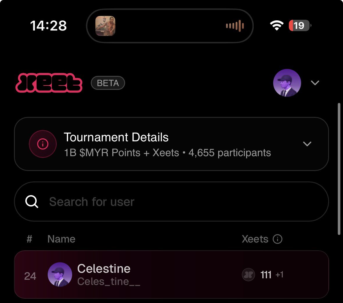 Daily update on my <a href="/xeetdotai/">xeet</a> lb

My rank update,

• <a href="/MyriadMarkets/">MYRIAD</a> → rank 24
My goal is to maintain top 500

• <a href="/IOPn_io/">IOPn</a> → rank 55
30 points was given to early badge holders
Trying to maintain top 100

• <a href="/Artery_Chain/">Artery Chain</a> → rank 82
Lots of smart accounts getting onboard, making
