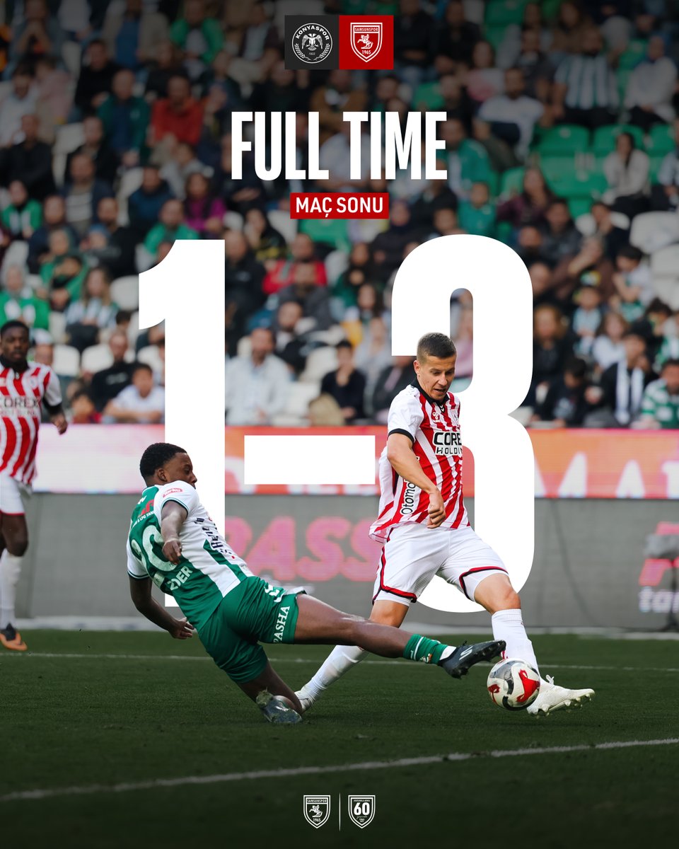 ⏱️ 90+5' :  Maç bitti!

Tümosan Konyaspor 1 - 3 Samsunspor

#KNYvSAM #Samsunspor #AtatürklüArma #FromSamsuntoEurope