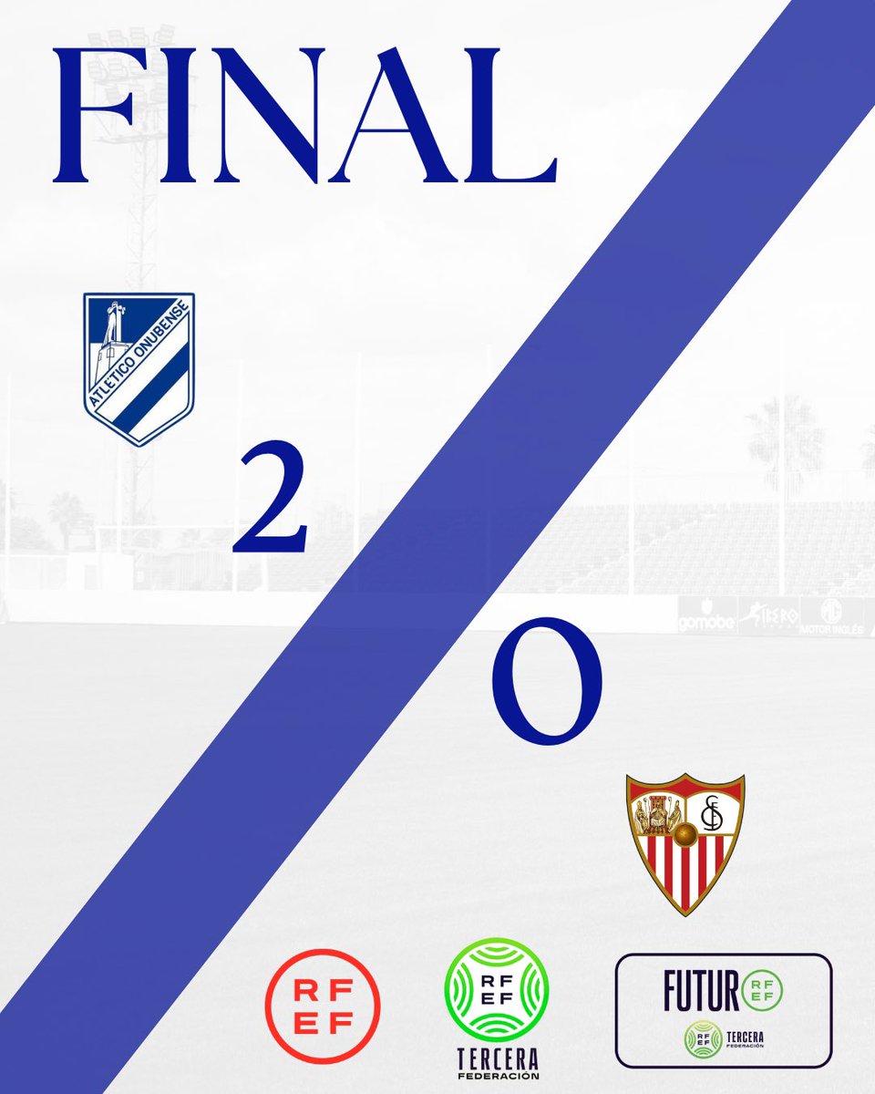 ⏱️90+7’. FINAAAAAAAAAAAAAL DEL PARTIDO EN LA CIUDAD DEPORTIVA JOSÉ RAMÓN CISNEROS 👏🏻👏🏻👏🏻👏🏻

Victoria importantísima de los nuestros que nos hace acercarnos a la parte noble de la clasificación.

E - N - O - R - M - E - S 💙

🔴⚪️ #SevillaCAtOnubense 0-2 💙🤍