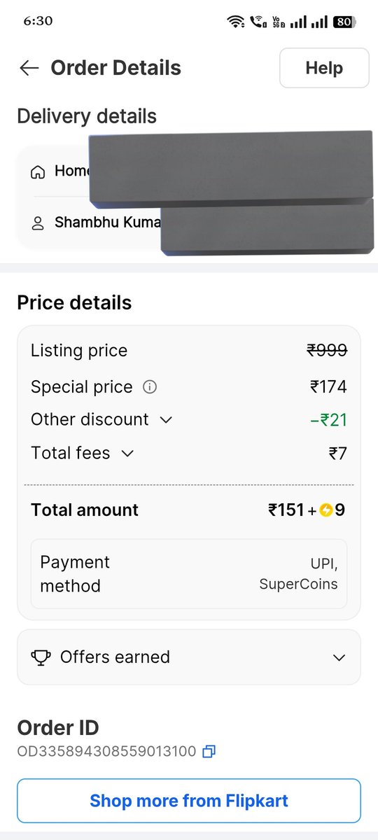 maahikumar2004's tweet image. ये #flipkart खुलेआम कस्टंबर को बेवकूफ बना रहा है एस्ट्रा चार्ज के नाम पर 7 रुपया एस्ट्रा ले लिया गया लेकिन जब ऑर्डर कैंसिल किए तो जो एस्ट्रा चार्ज लिया गया वह वापस नहीं किया गया आखिर क्यों, इस तरह हजारों ग्राहक से इसी तरह एस्ट्रा चार्ज के नाम पर वसूल कर रही है आखिर सरकार इस सभी
