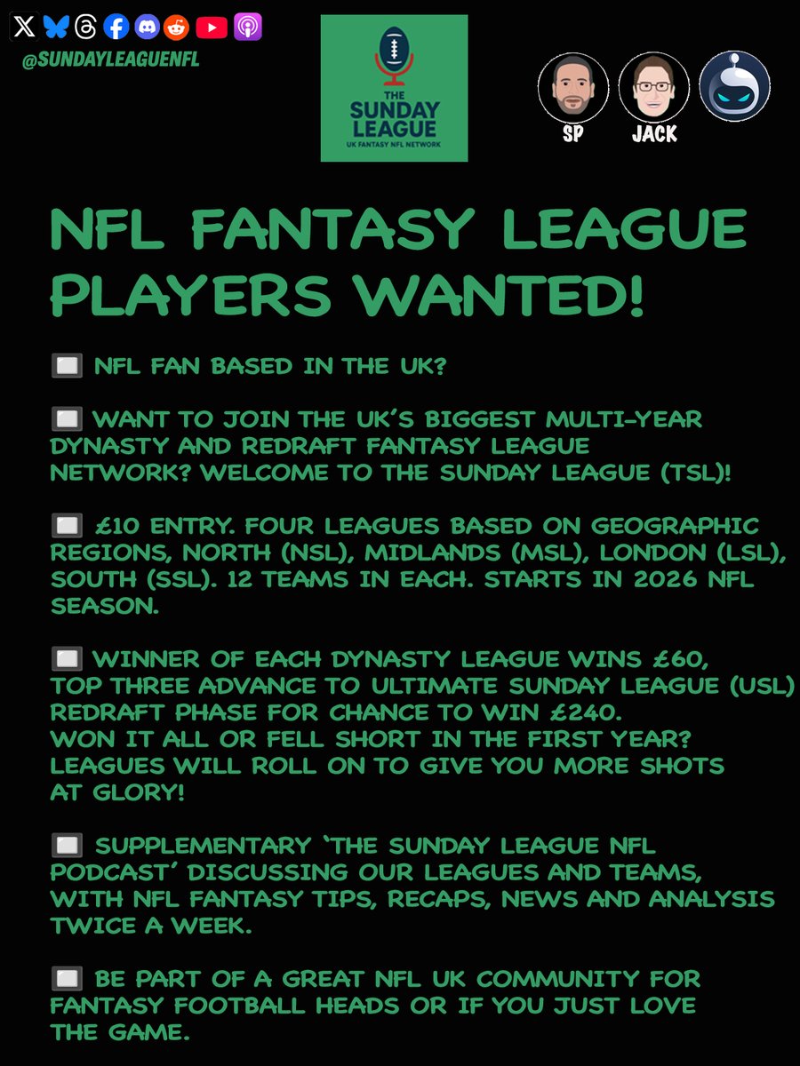 Sunday League NFL tweet media