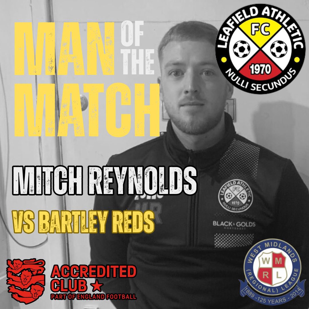 The points are shared between ourselves and <a href="/BartleyRedsFC/">Bartley Reds FC</a> after a great game between two sides who both pushed hard for the win 🤝

Your Leafield Athletic MOTM for the game is Mitch Reynolds after a battling display in midfield 🟡⚫️