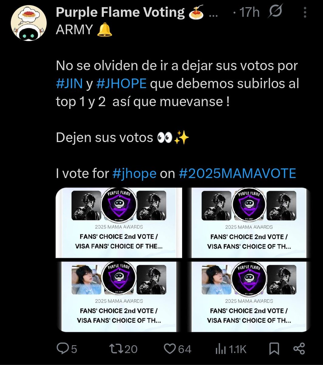 jininilicious's tweet photo. Not "armys" blaming BVB in the replies? Y'all should be blaming the "fanbases" that keep confusing ARMYs and making them split votes so that the other groups can win. It's funny how you'd rather bully the biggest ARMY fbs and not these 2k follower May 2025 accounts https://t.co/J8HLjWWpOY