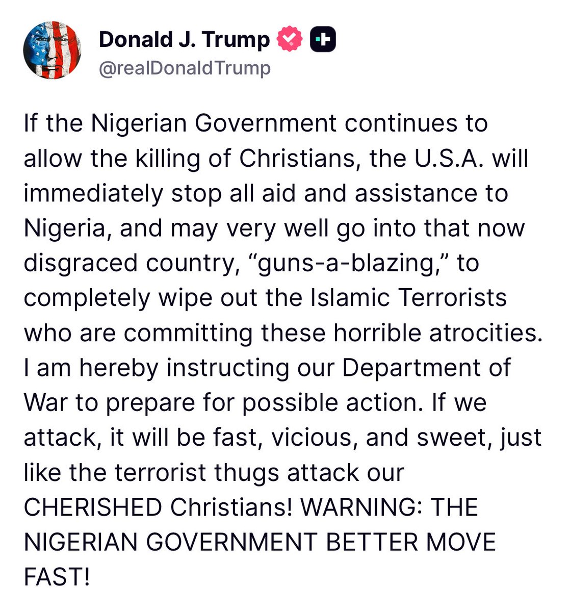 KVibesTweets's tweet image. Stand Up for our Christian brethrens!

In light of recent events, it’s crucial to raise awareness about the ongoing existential threat faced by Christians in Nigeria. The call for action is louder than ever. 

Together, we can make a difference!