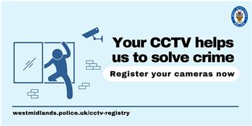 #CCTVRegistry | Register your CCTV and doorbell cameras with us today in just 60 seconds and receive alerts when your footage helps us catch criminals operating in your area.

Securely register your CCTV or doorbell cameras at: westmidlands.police.uk/police-forces/…