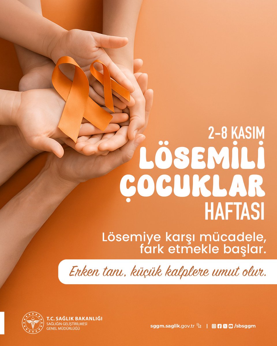 Lösemi, zamanla yarışan bir hastalıktır. Tanının erken konulması tedavi başarısını artırır.
Çocuğunuzu gözlemlemeyi ve düzenli sağlık kontrollerini yaptırmayı ihmal etmeyin.

#ErkenTeşhisHayatKurtarır
#LösemiliÇocuklarHaftası