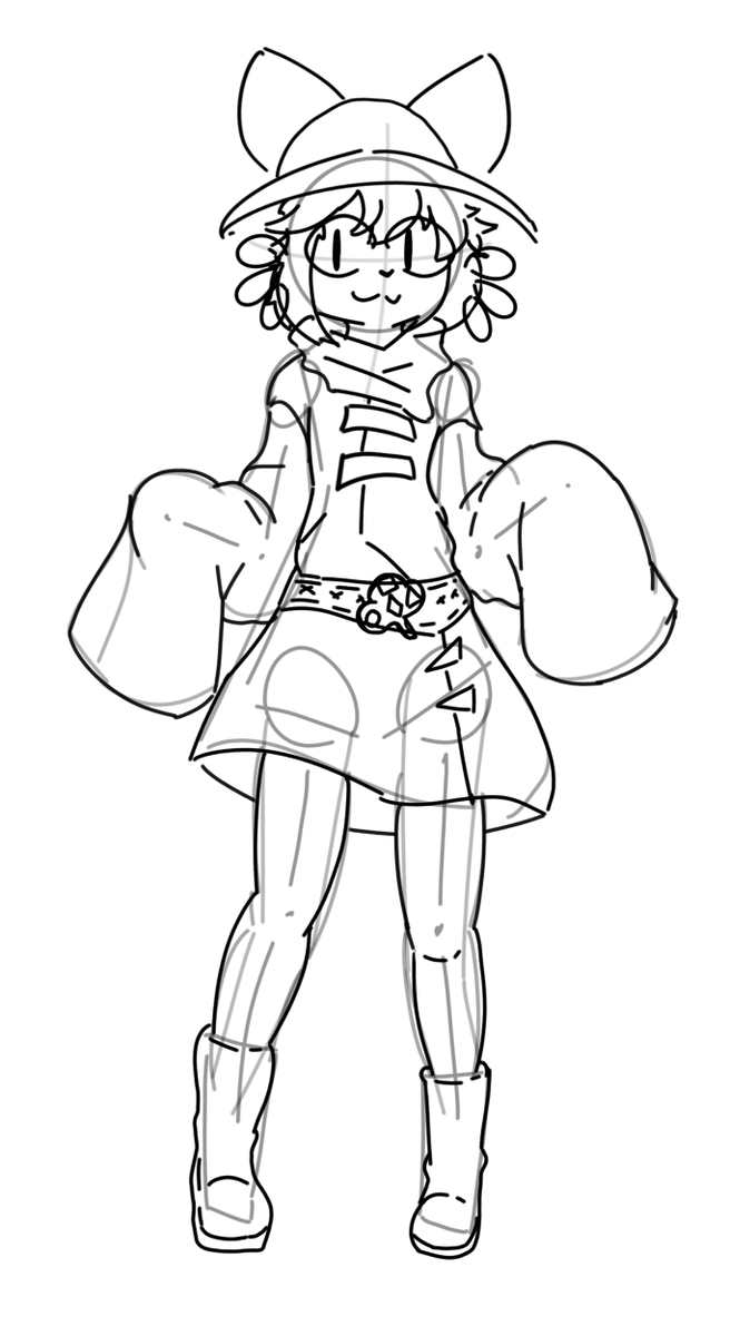 Bonphia's tweet image. Was thinking about redrawing my Niko Fortnite Concept so uh here wip sketch :3  

#OneshotGame