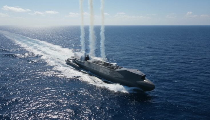 Defence_Index's tweet image. BREAKING: Satellite images reveal China is secretly building a 65-meter semi-submersible missile carrier at the Huangpu shipyard in Guangzhou.

Analysts say the vessel appears unmanned or minimally crewed, designed for stealth, high-speed operations, and capable of carrying…