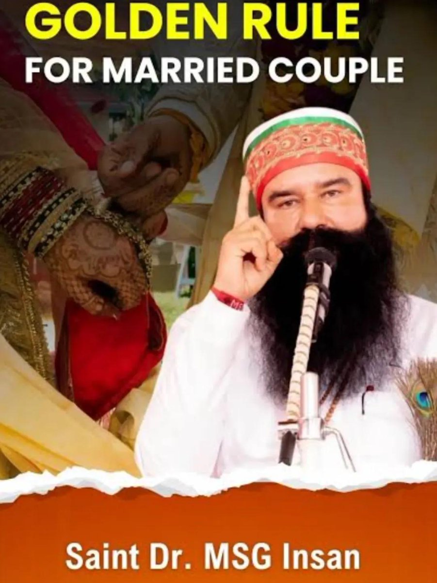 NehaBindal10's tweet image. A perfect relationship between husband &amp;amp; wife exists with understanding and not compromising. Supporting and respecting each other make it stronger than ever. 
#RelationshipTips by Saint Dr MSG Insan #LifePartner #MarriageGoals #HappyMarriage #MarriageAdvice #PerfectMatch