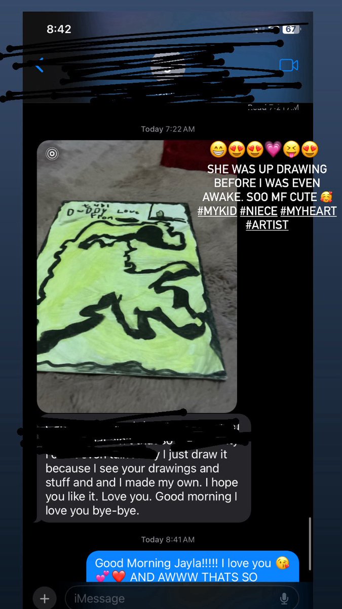 92sturdy's tweet image. SHE WAS UP DRAWING BEFORE I WAS EVEN AWAKE. SOO MF CUTE 🥰 😍😍😍😍😁😝💕❤️❤️#MYKID #NIECE #MYHEART #ARTIST