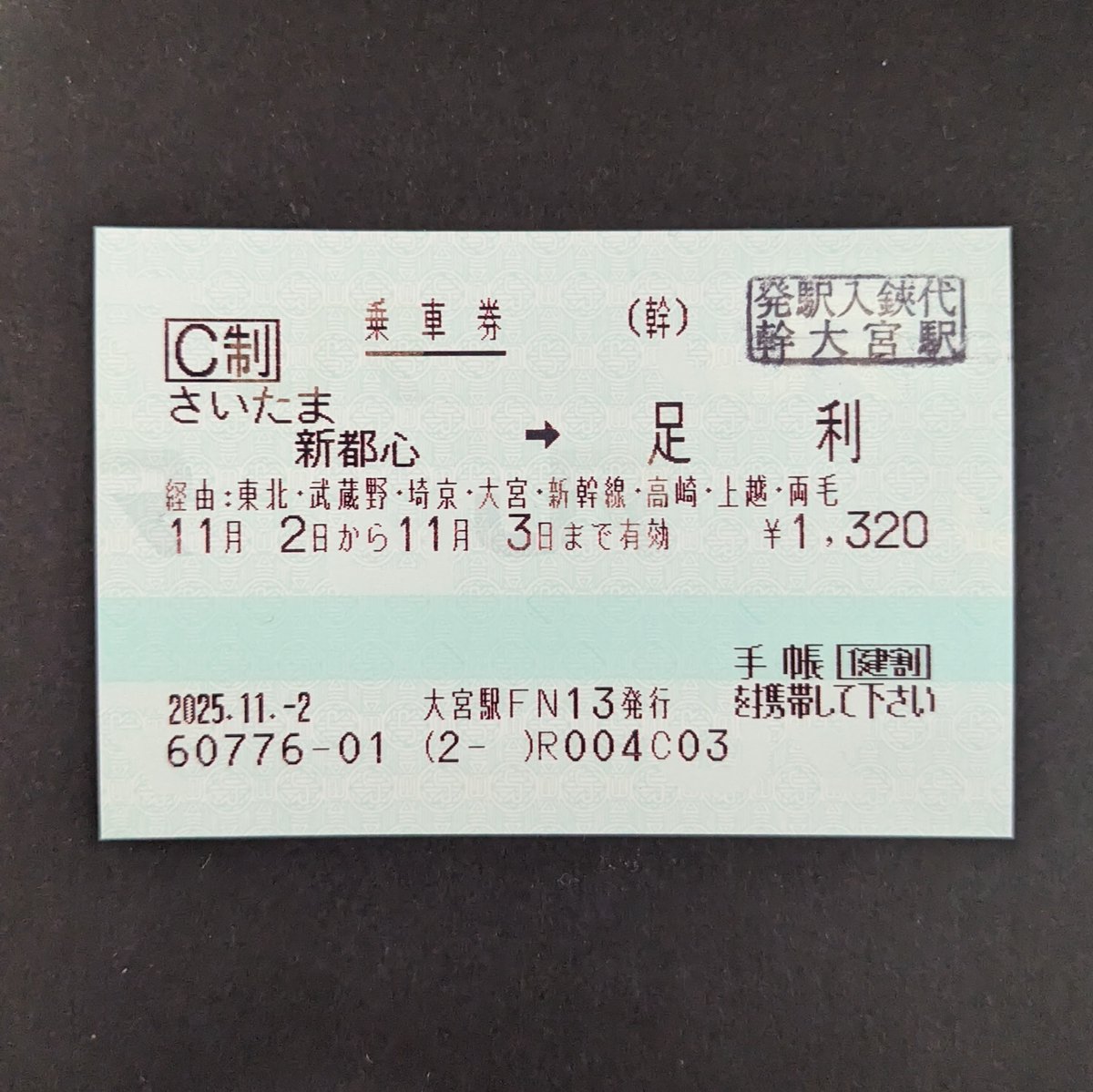 急行 大宮 EXPRESS 名札 急行 大宮 EXPRESS 名札 急行 大宮 EXPRESS