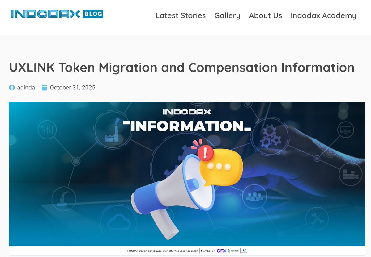 Indodax @indodax support UXLINK token swap🇮🇩🚀 https://t.co/dL0Nz1X48q