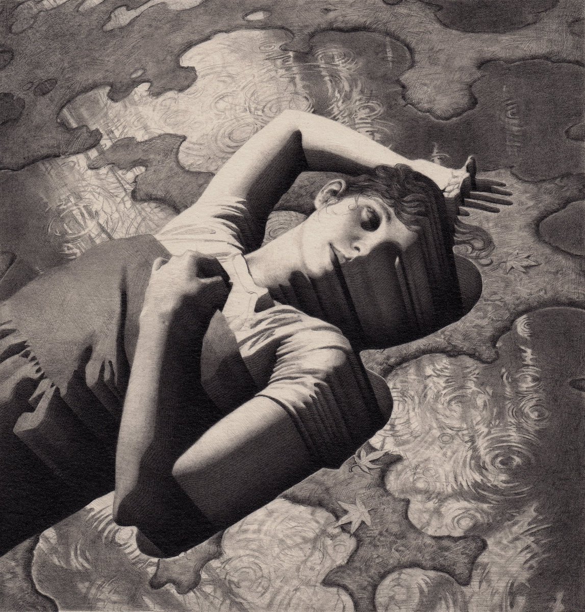 MilesJohnston's tweet image. pencil drawing from 2018 thinking about evil