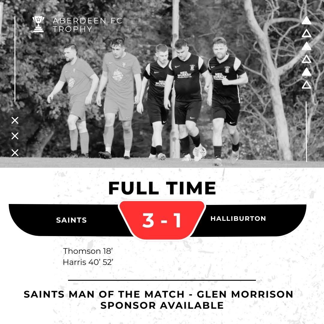 We progress to the 2nd Round of the AFC Trophy after a home win against Halliburton.