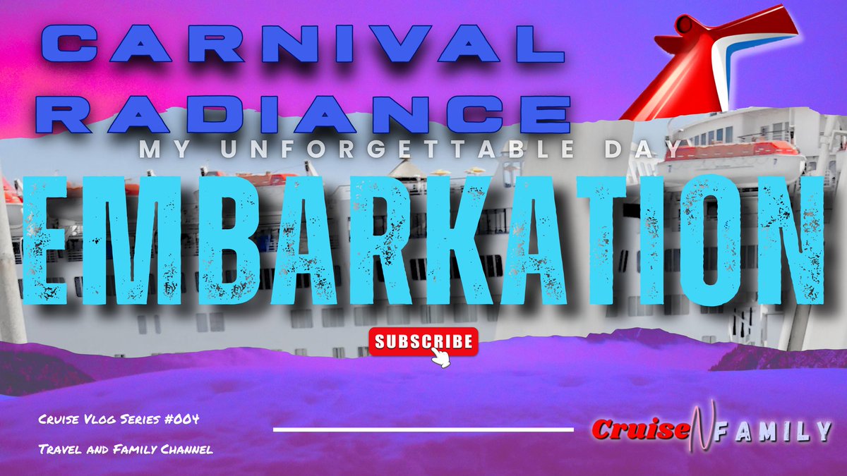 Covert_Family's tweet photo. Carnival Radiance Embarkation Day | Cruise Vlog from Long Beach to Sea | First Day Onboard!
https://t.co/JQ2tDtqnD7 https://t.co/QBMIfaRbWT