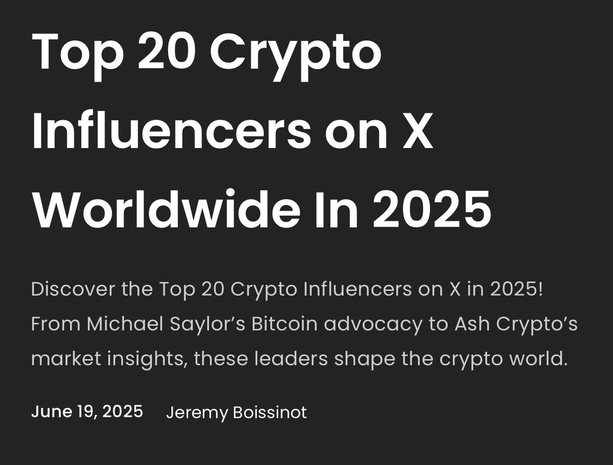 I am honored to be among the top 2025 influencers on X, alongside the CEO  of @Ripple - Brad Garlinghouse. 💥#XRP TO THE MOON💥