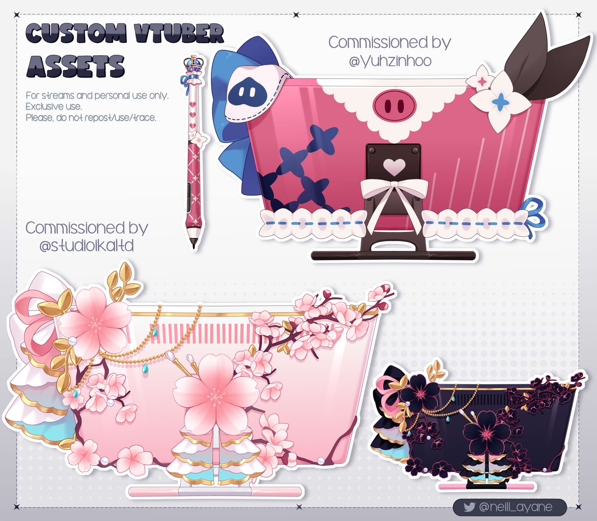 neill_ayane's tweet image. Custom tablets cms 🌸🌸🌸

#Vtuber #VTuberAssets