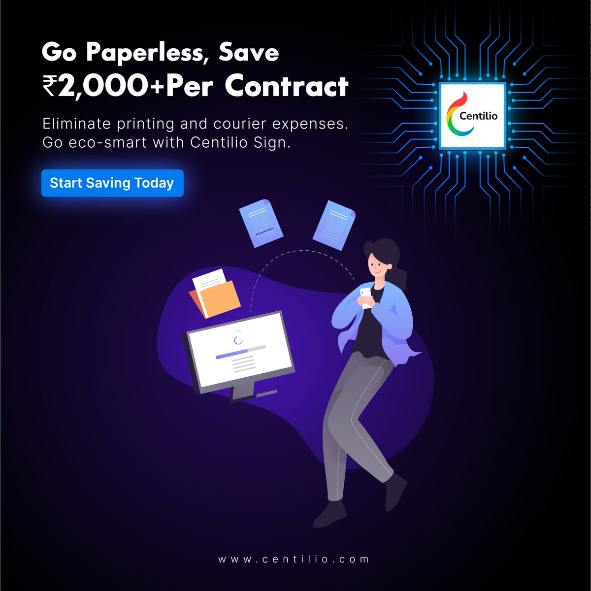 CentilioSign's tweet image. Go paperless and save ₹2,000+ per contract with Centilio Sign! 🌿

Eliminate unnecessary printing and courier expenses while embracing eco-smart digital signatures. Start saving today!

🌐centilio.com

#Centilio #GoPaperless #SaveMoney #EcoSmart #eSignatures