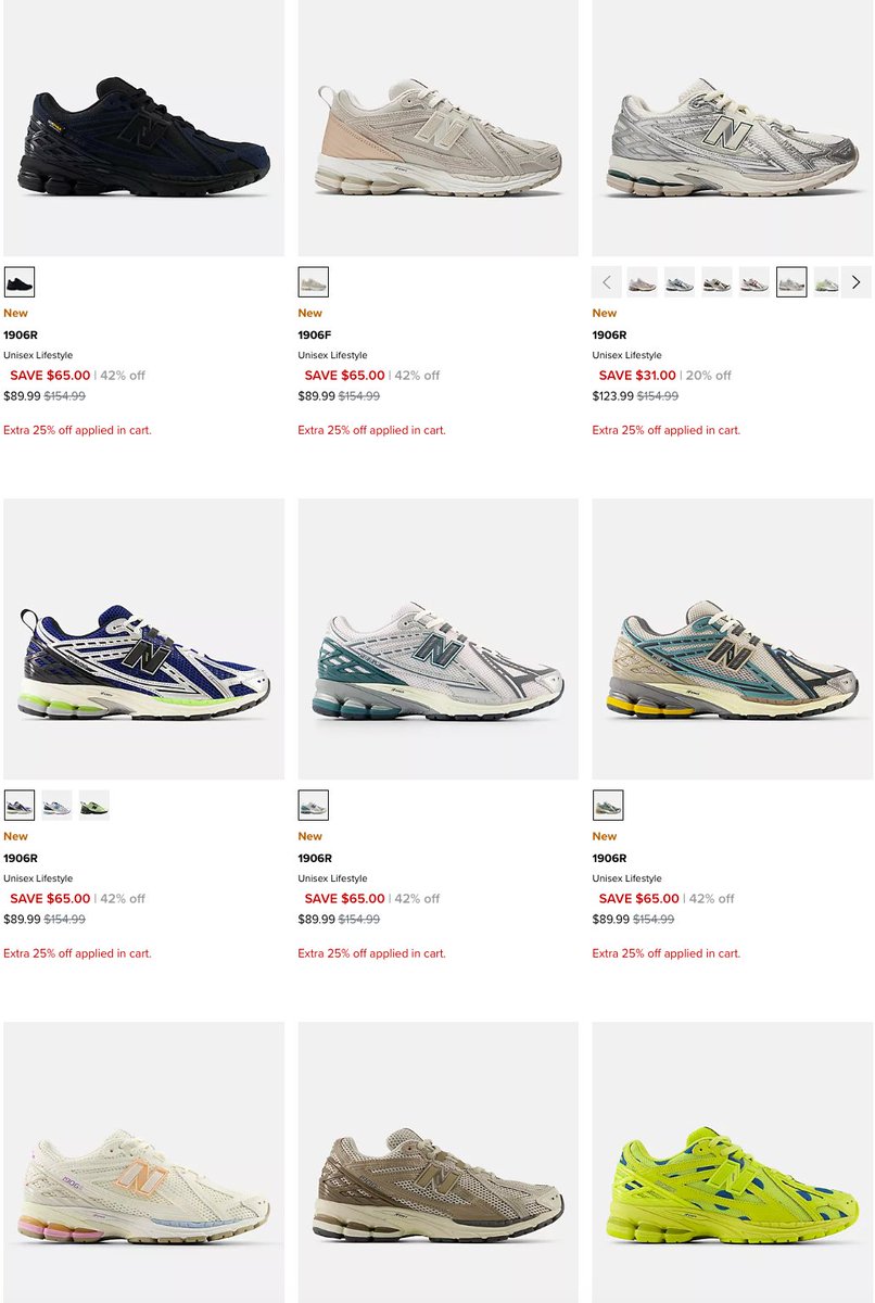 SOLELINKS's tweet image. Ad: New Balance 1906R on sale as low as $67.49 each + FREE shipping, discount applied in cart  

SHOP =&amp;gt; tinyurl.com/m2truwsm